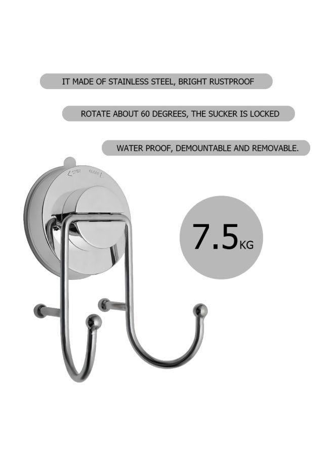 خطاف منشفة من الفولاذ المقاوم للصدأ فضي 12.5x7x8 سنتيمتر - Image 4