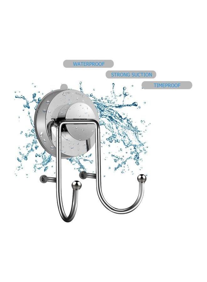 خطاف منشفة من الفولاذ المقاوم للصدأ فضي 12.5x7x8 سنتيمتر - Image 2