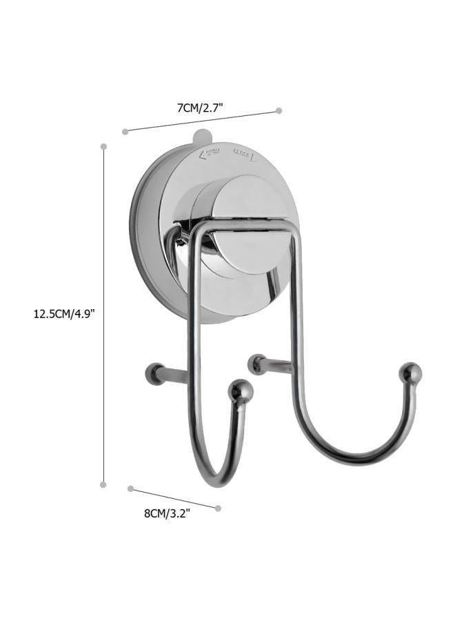 خطاف منشفة من الفولاذ المقاوم للصدأ فضي 12.5x7x8 سنتيمتر - Image 3