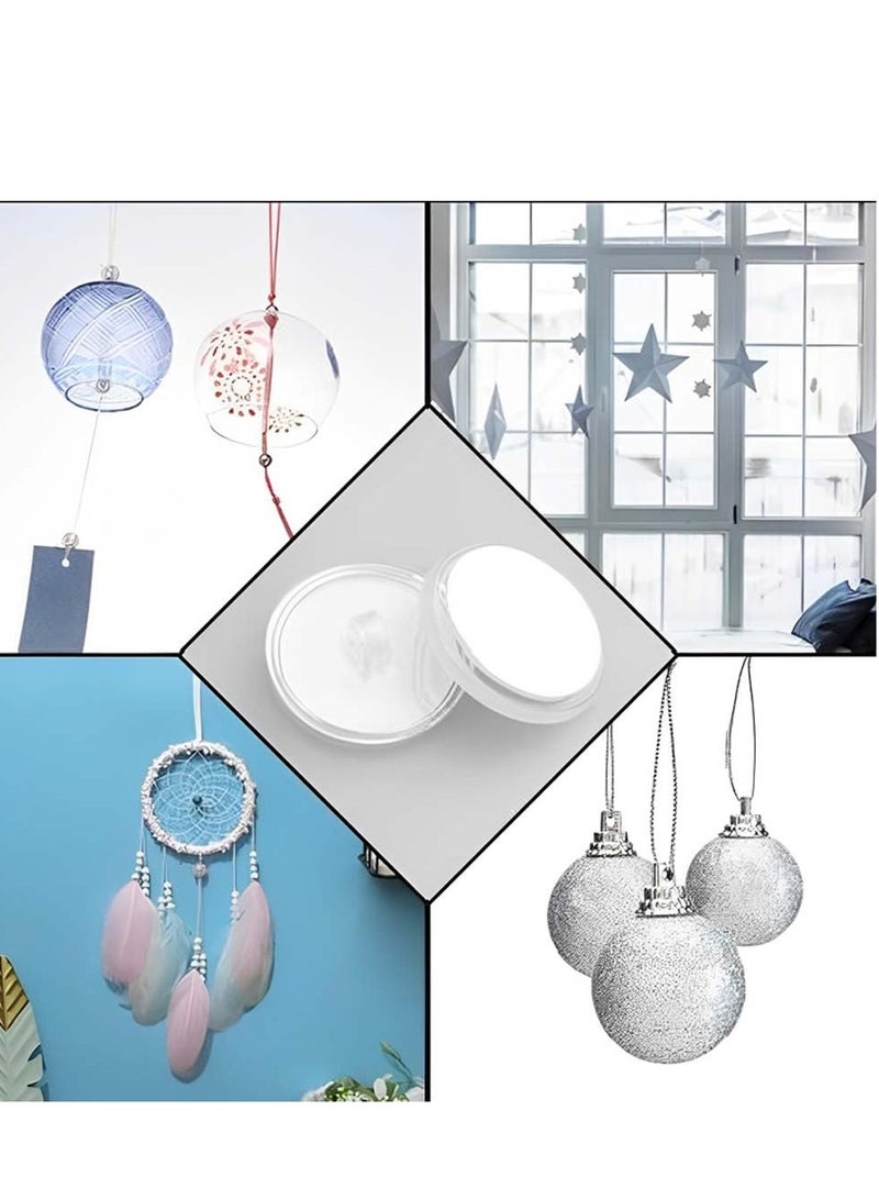 Excefore 50 Pack Self Adhesive Wall Hook Sticky Ceiling Hooks, Transparent Seamless Wall Hooks Ceiling Suspension, Suitable for Party Decoration Accessory Kitchen Bathroom Hanging - Image 4