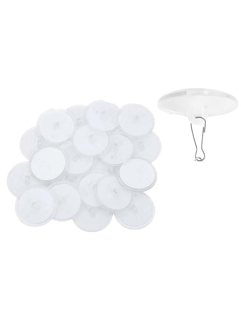 Excefore 50 Pack Self Adhesive Wall Hook Sticky Ceiling Hooks, Transparent Seamless Wall Hooks Ceiling Suspension, Suitable for Party Decoration Accessory Kitchen Bathroom Hanging - Image 1