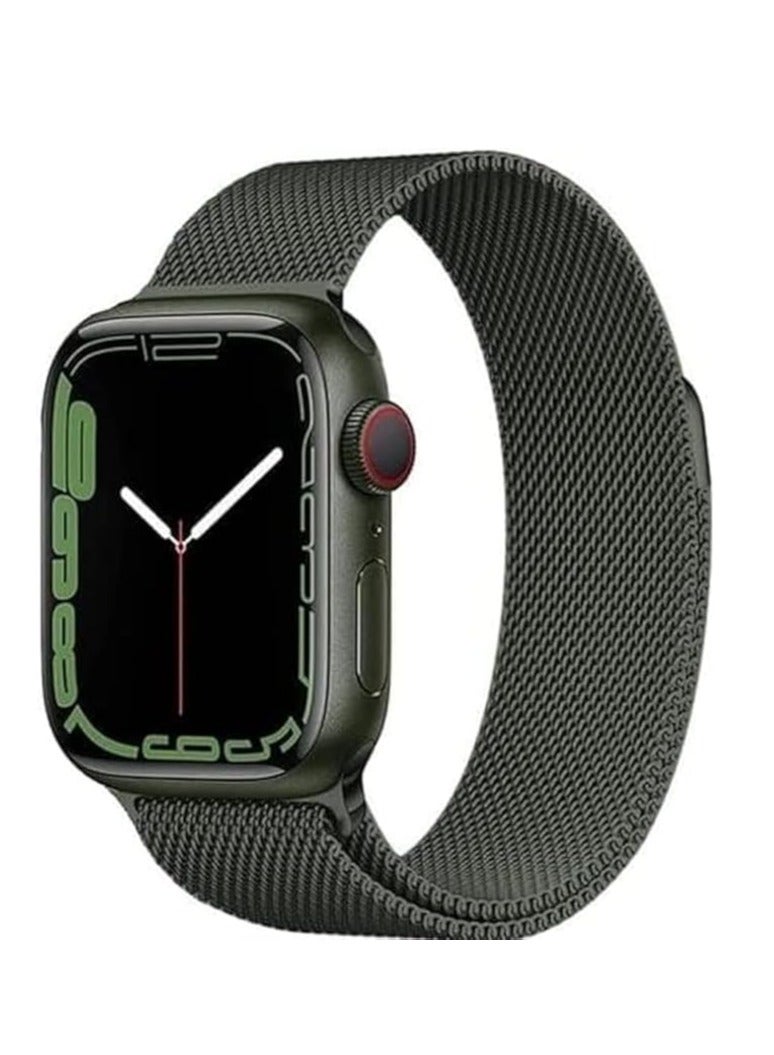 سوار IWatch المعدني المصنوع من الفولاذ المقاوم للصدأ بديل لساعة Apple Watch Series 1/2/3 مقاس 38 مم باللون الأخضر - Image 2