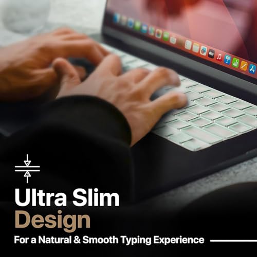 Oaky Keyboard Cover for 2025-2021 MacBook Air 13 inch M4-M3-M2 Chip [A3240 A3113 A2681] & MacBook Air 15 inch 2025-2021 M4 M3 M2 Chip [A3241 A3114 A2941] Dust-Proof Keyboard Skin Protector - TPU Green - Image 3