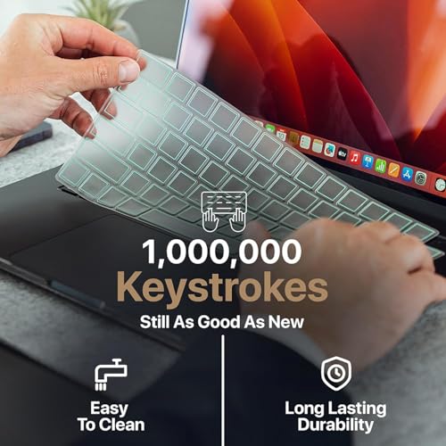 Oaky Keyboard Cover for 2025-2021 MacBook Air 13 inch M4-M3-M2 Chip [A3240 A3113 A2681] & MacBook Air 15 inch 2025-2021 M4 M3 M2 Chip [A3241 A3114 A2941] Dust-Proof Keyboard Skin Protector - TPU Green - Image 4