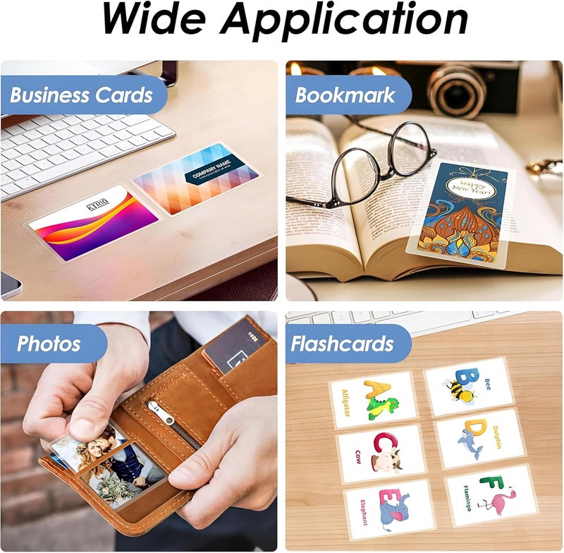 OPENFIRST 250 Microns ID Card Size Premium Thermal Lamination Pouch | (70mm x 100mm) | Glossy, Waterproof & Clear | for Aadhaar, PAN, Driving License, School & Employee ID Etc (Pack of 100 Pouches) - Image 3