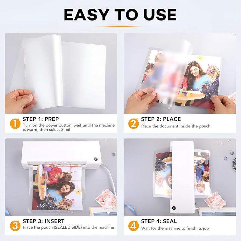 OPENFIRST 250 Microns ID Card Size Premium Thermal Lamination Pouch | (70mm x 100mm) | Glossy, Waterproof & Clear | for Aadhaar, PAN, Driving License, School & Employee ID Etc (Pack of 100 Pouches) - Image 2