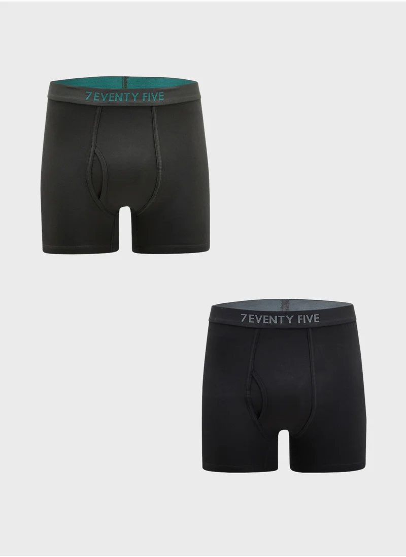 Seventy Five Basics Pack Of 2 Boxers