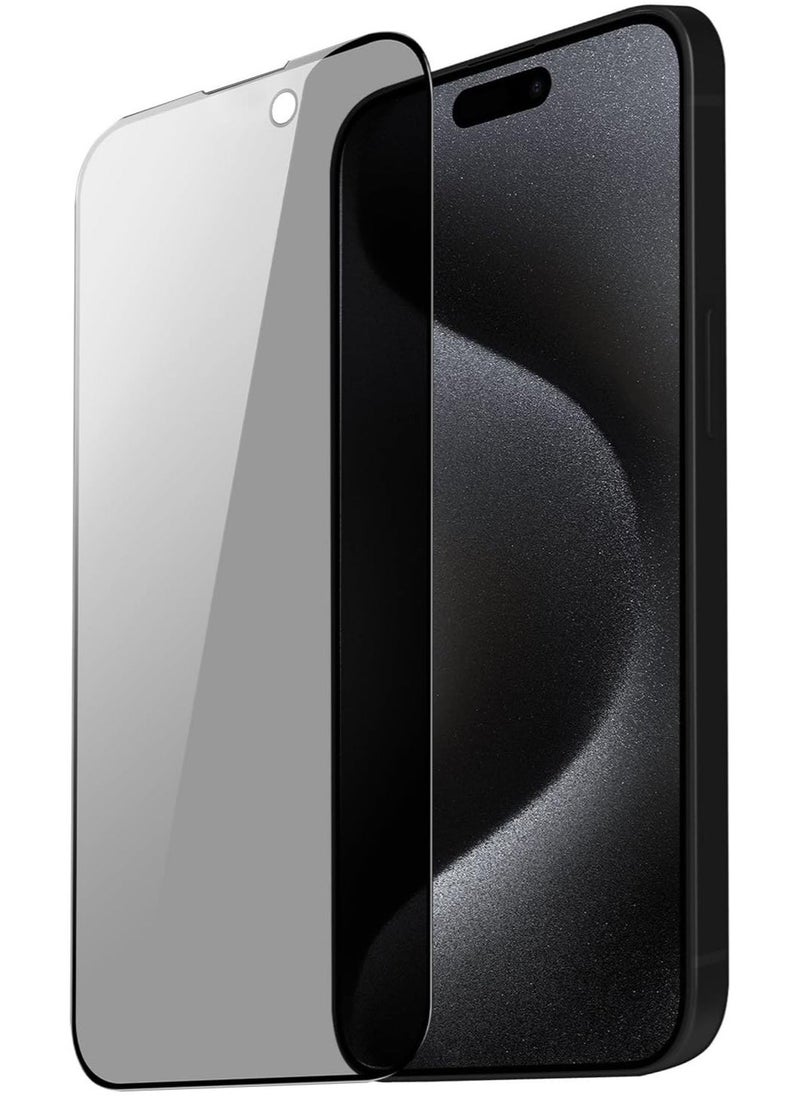 Raxoom Privacy Glass for iPhone 15 Pro Max Screen Protector Anti-Spy Tempered Glass Film 9H Hardness Scratch Resistant Bubble Free Anti Spy Tempered Glass - Image 1