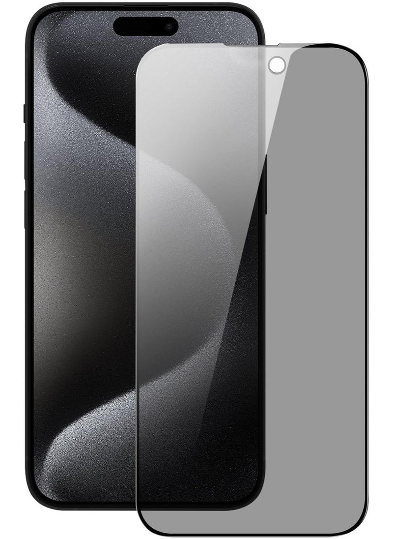 Raxoom Privacy Glass for iPhone 15 Pro Max Screen Protector Anti-Spy Tempered Glass Film 9H Hardness Scratch Resistant Bubble Free Anti Spy Tempered Glass - Image 2
