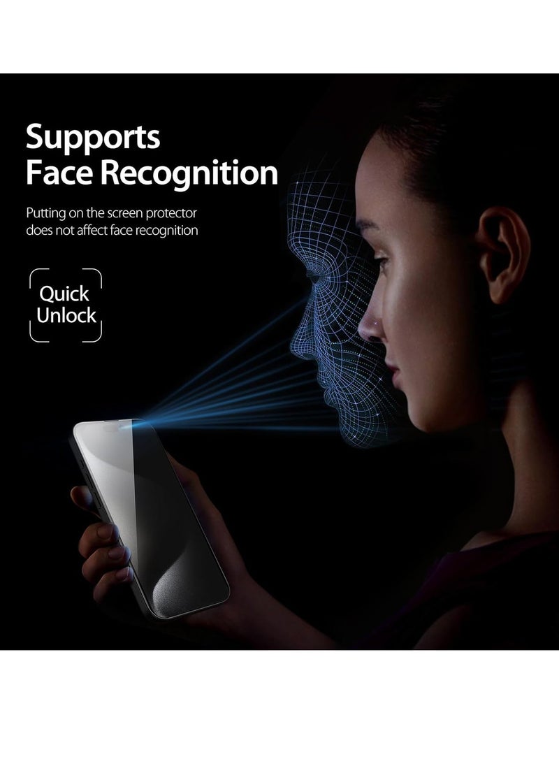 Raxoom Privacy Glass for iPhone 15 Pro Max Screen Protector Anti-Spy Tempered Glass Film 9H Hardness Scratch Resistant Bubble Free Anti Spy Tempered Glass - Image 4