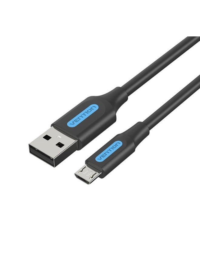 VENTION USB 2.0 A Male to Micro-B Male  Cable   Black PVC Type Model # COLBC - Image 1