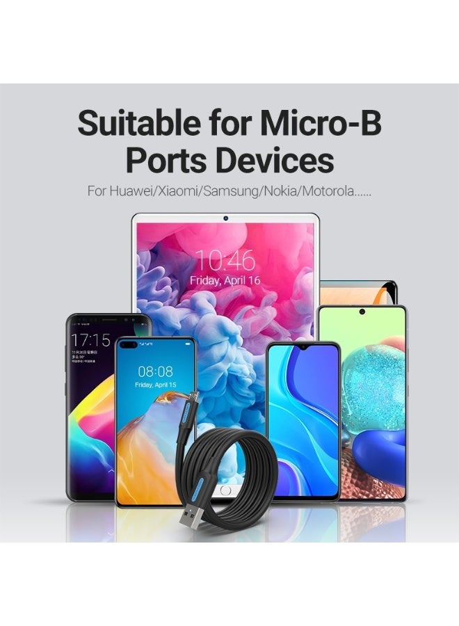 VENTION USB 2.0 A Male to Micro-B Male  Cable   Black PVC Type Model # COLBC - Image 2