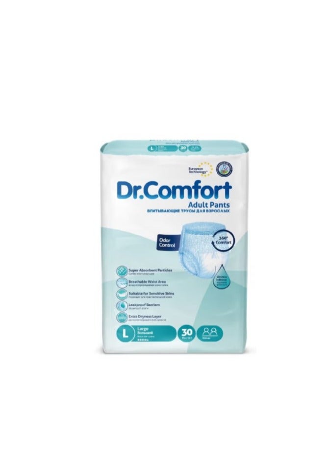 Dr. Comfort Adult diapers, large size, 30 pieces 