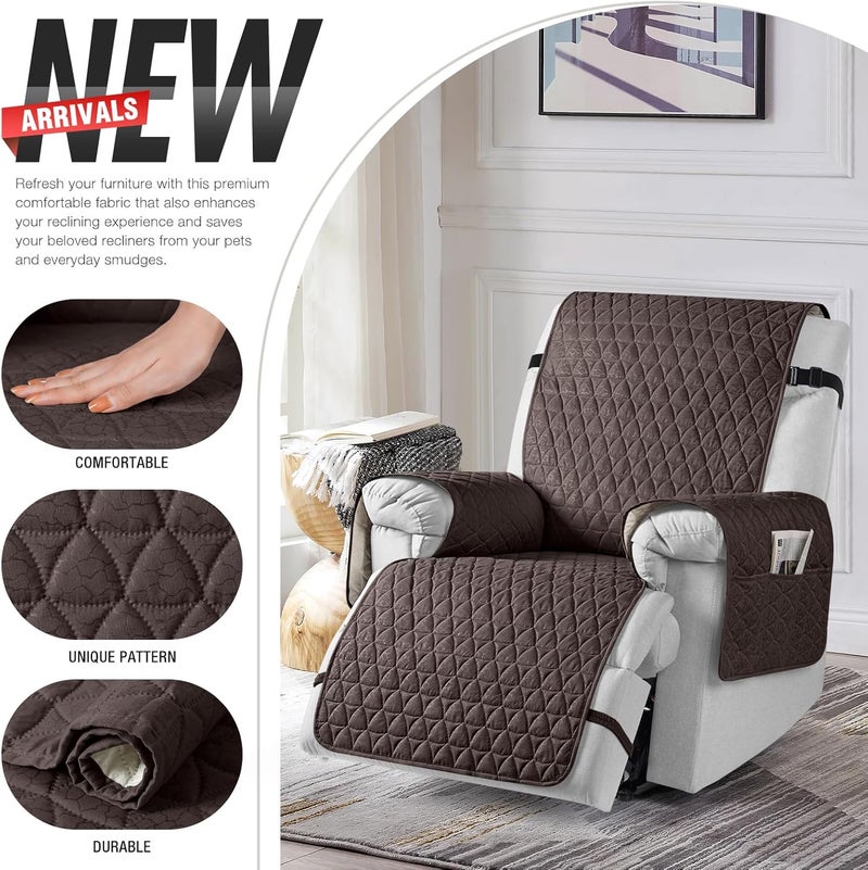 TAOCOCO 100% Waterproof Recliner Cover - Recliner Cover with Non-Slip Granule, Recliner Chair Covers with Elastic Band, Recliner Chair Covers for Reclining Chair(Chocolate, Small-22'') - Image 5