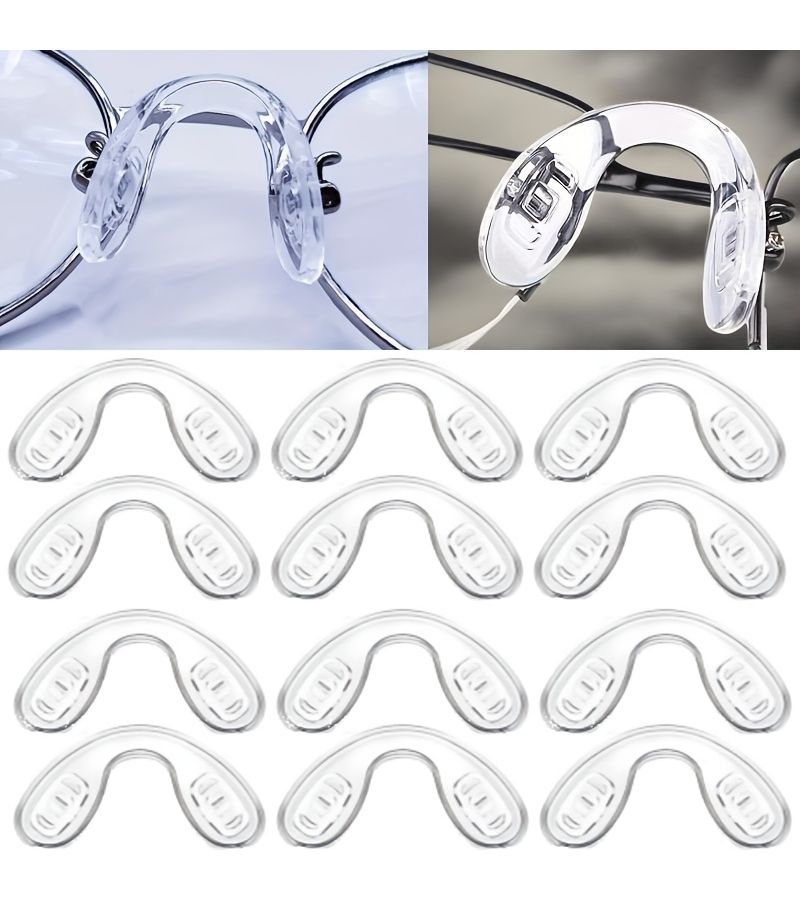 8Pcs Soft Non Slip Comfortable Eyeglass Nose Pad Stress Relieving Anti Indentation Bridge - Image 2
