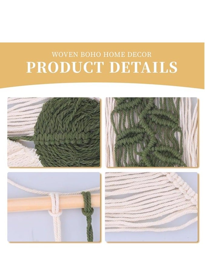 عام حائط مغطى بالدانتيل، فن جدار صغير منسوج، تزيين فن الجدار اليدوي من الخيوط المكرملة، تزيين جدار فن للديكور البوهيمي للمنزل، الشقة، الغرفة، وزينة الحفلات - Image 3