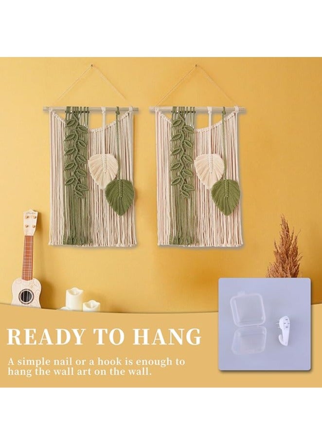 عام حائط مغطى بالدانتيل، فن جدار صغير منسوج، تزيين فن الجدار اليدوي من الخيوط المكرملة، تزيين جدار فن للديكور البوهيمي للمنزل، الشقة، الغرفة، وزينة الحفلات - Image 4