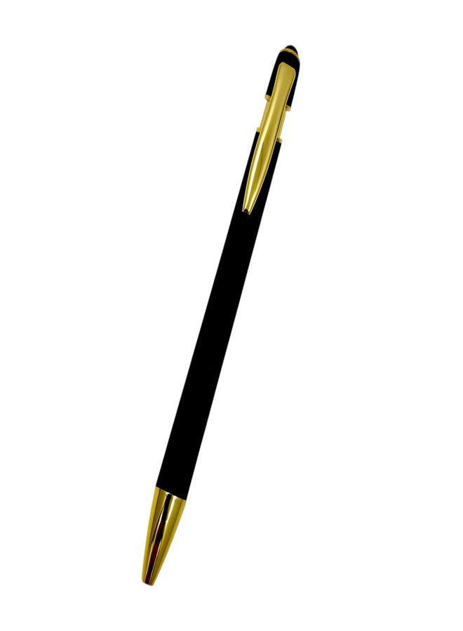 auteur Velvet Finish Ball Pen with Stylus Black Metal Body Blue Ink Smooth Writing Premium Gift Box Ball Pen for Professionals, Office Use, Gifting & Signature - Image 1
