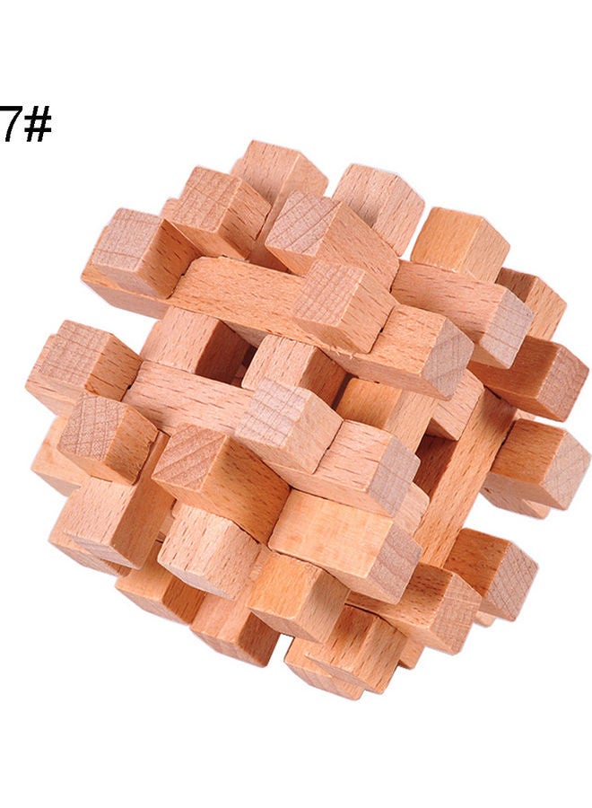 Double Cage Wooden Kongming Puzzle