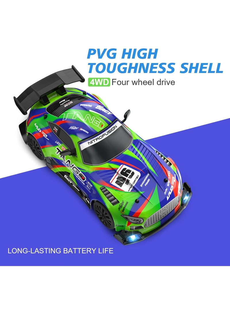 LBMT سيارة انجراف RC لسيارة لعبة كهربائية مع وحدة تحكم،سيارات انجراف RC عالية السرعة 1:24 4WD مع مصابيح LED وإطارات انجراف وبطاريات، للكبار والصغار - Image 5