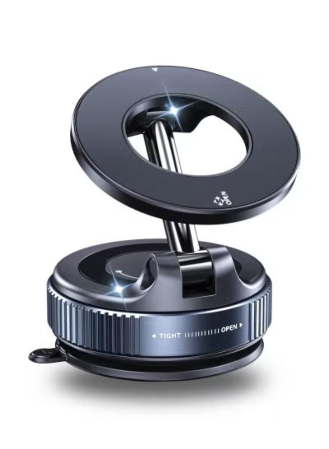 JAJEEK 360° Magnetic Car Phone Holder with Strong Suction Mount | MagSafe Compatible Mobile Stand for iPhone, Samsung Galaxy, Google Pixel & Universal Smartphones – Dashboard & Windshield Car Mount - Image 1