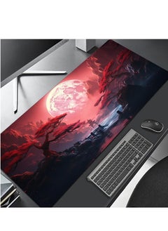 Generic Landscape Red Moon Map Large Mouse Pad Computer Keyboard Pad Mouse Mat Desk Mats Anti-Slip Office Mouse Pad Desk Accessories 30cm x 70cm x 2mm  - Image 3