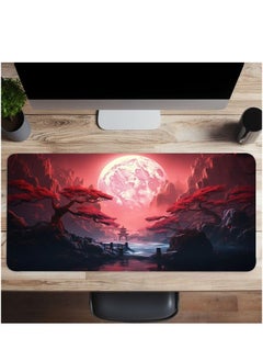 Generic Landscape Red Moon Map Large Mouse Pad Computer Keyboard Pad Mouse Mat Desk Mats Anti-Slip Office Mouse Pad Desk Accessories 30cm x 70cm x 2mm  - Image 4