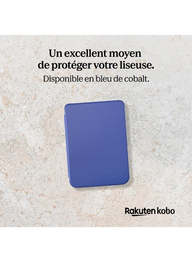 كوبو غلاف Kobo Clara Colour/BW SleepCover | أزرق كوبالت (تصميم أساسي) | تقنية السكون/الاستيقاظ | جلد نباتي | متوافق مع قارئ الكتب الإلكترونية Kobo Clara Colour/BW مقاس 6 بوصات - Image 3