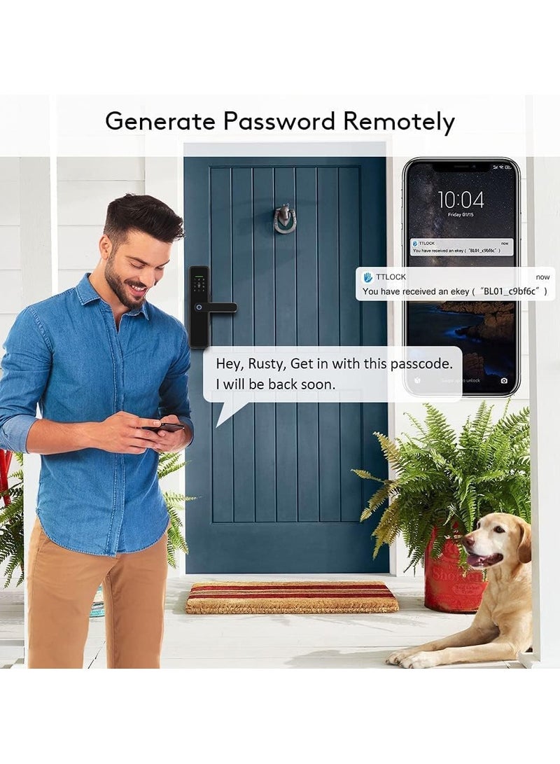 YASUCISS Smart Door Lock,WiFi and Bluetooth 2-in-1 Smart Lock,GCC Version No Need Extra Gateway,Digital Door with Reversible Handle for Home Apartment Airbnb - Image 5