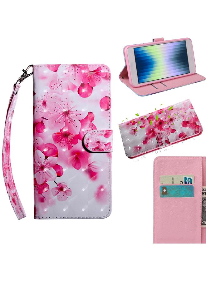 اس-توب جراب لهاتف iPhone SE 2022 مصنوع من الجلد بنمط رسم ثلاثي الأبعاد ورسومات ملونة - Image 1