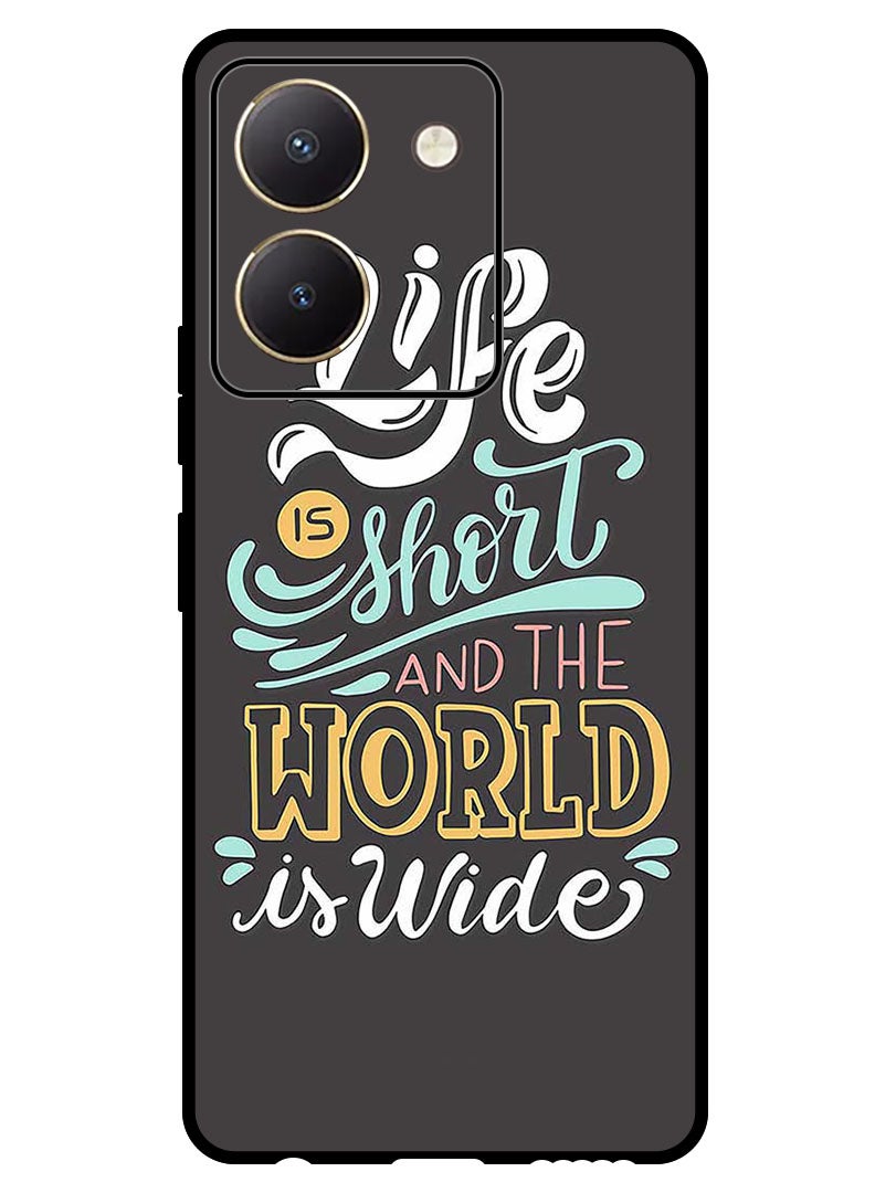 Theodor Protective Case Anti Scratch Shock Proof Bumper Cover For Vivo Y27s Life Is Short - Image 1