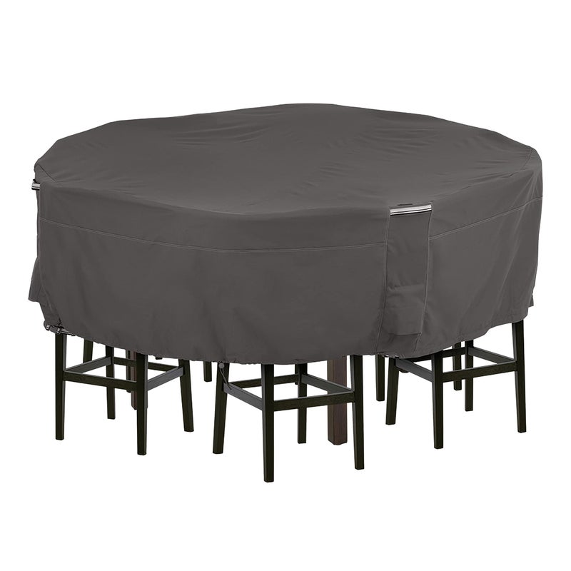 Classic Accessories Ravenna WaterResistant 70 Inch Tall Round Patio Table Chair Set Cover Outdoor Table Cover