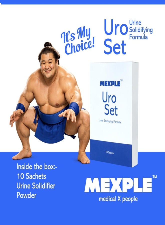 MEXPLE مسحوق امتصاص البول MEXPLE Uroset لتصلب البول | جل سحري ماص للبول يحول البول إلى جل فوريًا | عامل تبلور جل حيوي للنفايات المحمولة ومراحيض الحيوانات الأليفة | 10 أكياس، كل كيس 10 غرامات في عبوة واحدة - Image 2