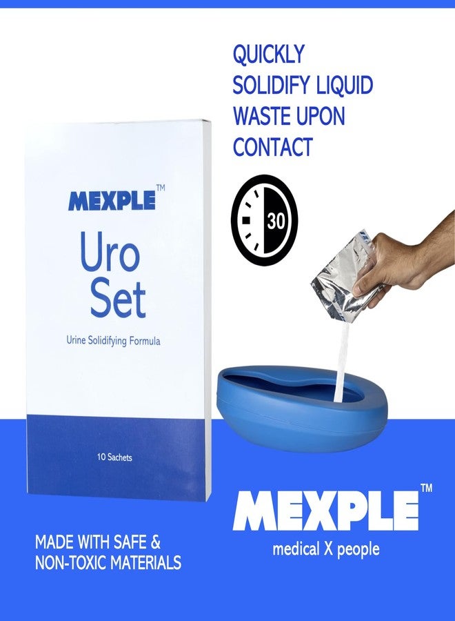 MEXPLE مسحوق امتصاص البول MEXPLE Uroset لتصلب البول | جل سحري ماص للبول يحول البول إلى جل فوريًا | عامل تبلور جل حيوي للنفايات المحمولة ومراحيض الحيوانات الأليفة | 10 أكياس، كل كيس 10 غرامات في عبوة واحدة - Image 3