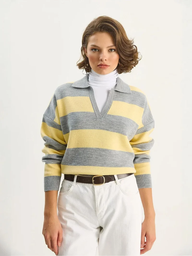 بيانكو لوتشي بلوفر محبوك مخطط من لوتشي