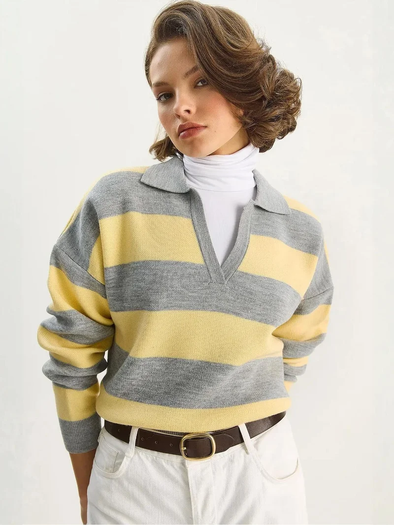 بيانكو لوتشي بلوفر محبوك مخطط من لوتشي