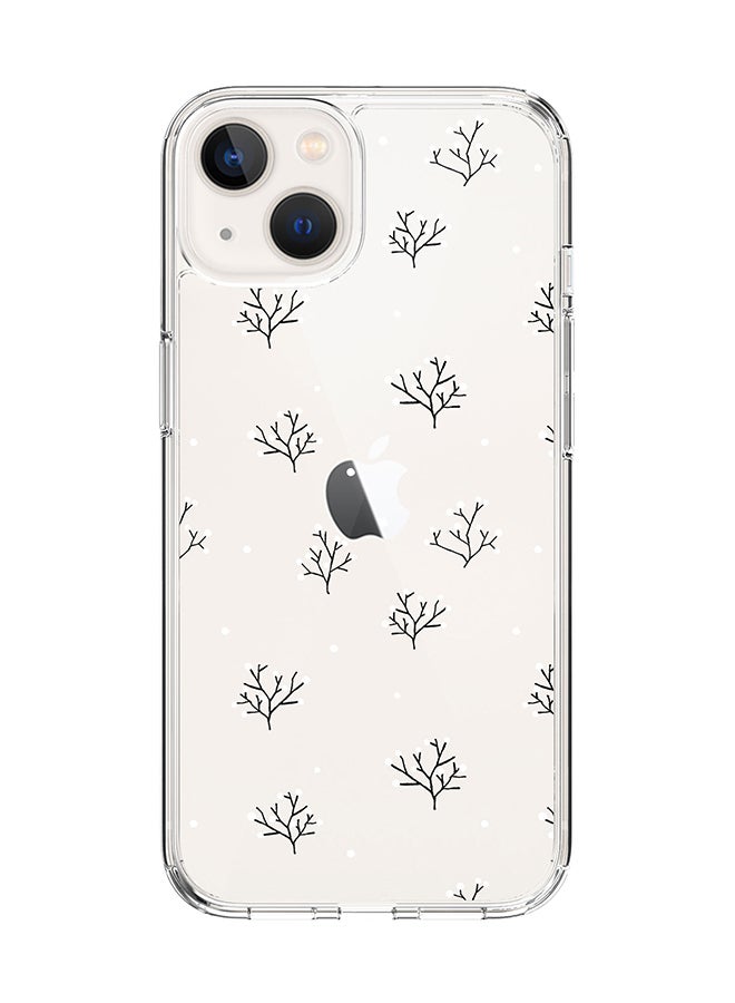 Classic Clear for Apple iPhone 14 Case Hybrid Soft Cover Flexible Edges Anti Drop TPU PC Gel Thin Transparent Cover [ Designed for Apple iPhone 14 ] - Winter Splinter