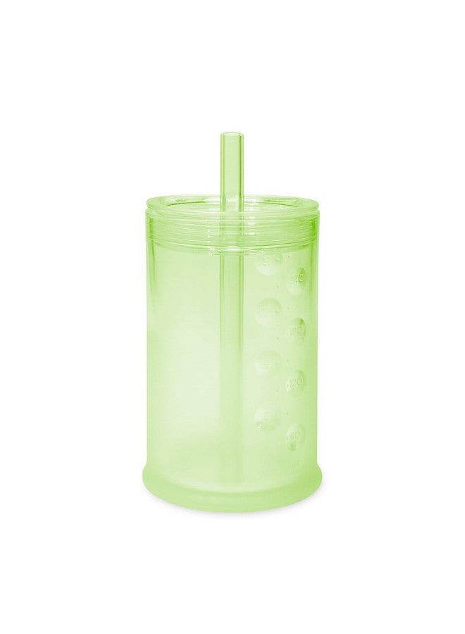 Olababy Clear View Silicone Training Cup with Straw Lid | Toddler Sippy Trainer 12mo+ | Unbreakable Water Drinking Cups for Kids 2yr+ | Baby Led Weaning & Feeding Supplies (Kiwi, 9 oz) - Image 1