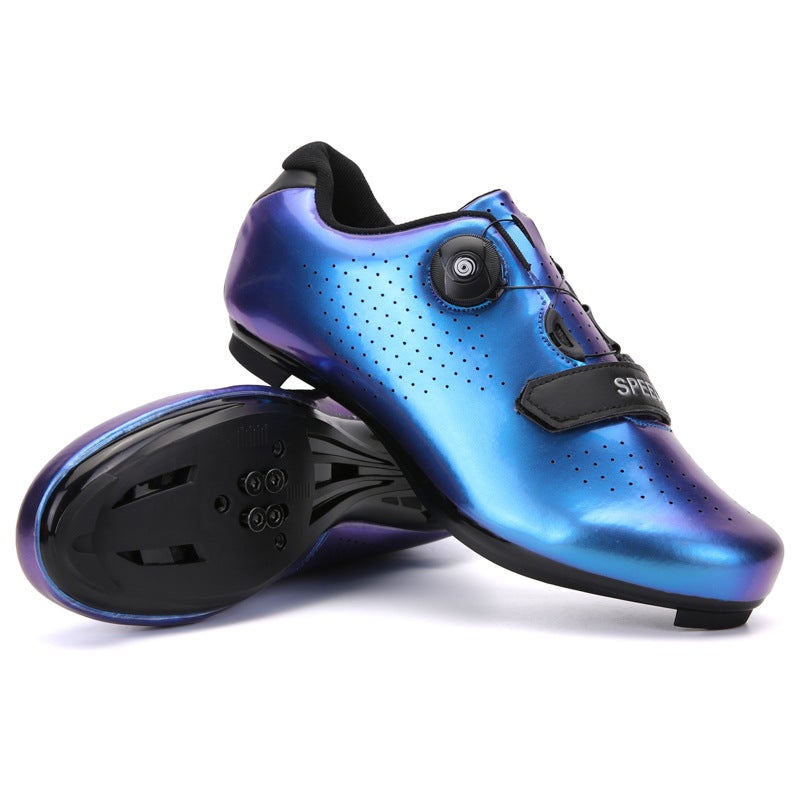 Generic Unisex Cycling Shoes Lockable MTB Road Bike Breathable 896 blue highway lock (professional pedal) 
