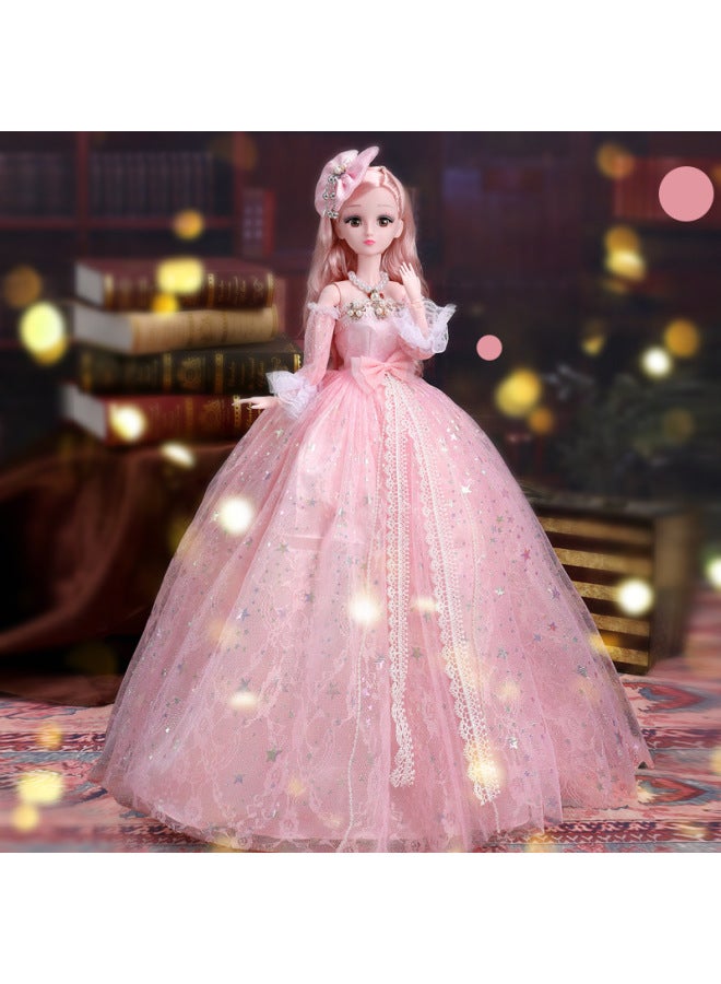 Large Size 60cm Doll Set Gift Box Kids Girl Toy Gift Eiet Sweet Barbie Wedding Princess-Color:[Via] (60cm + Blink)-Height:Handy Gift Box + No Music + Gift Pack 1  - Image 2