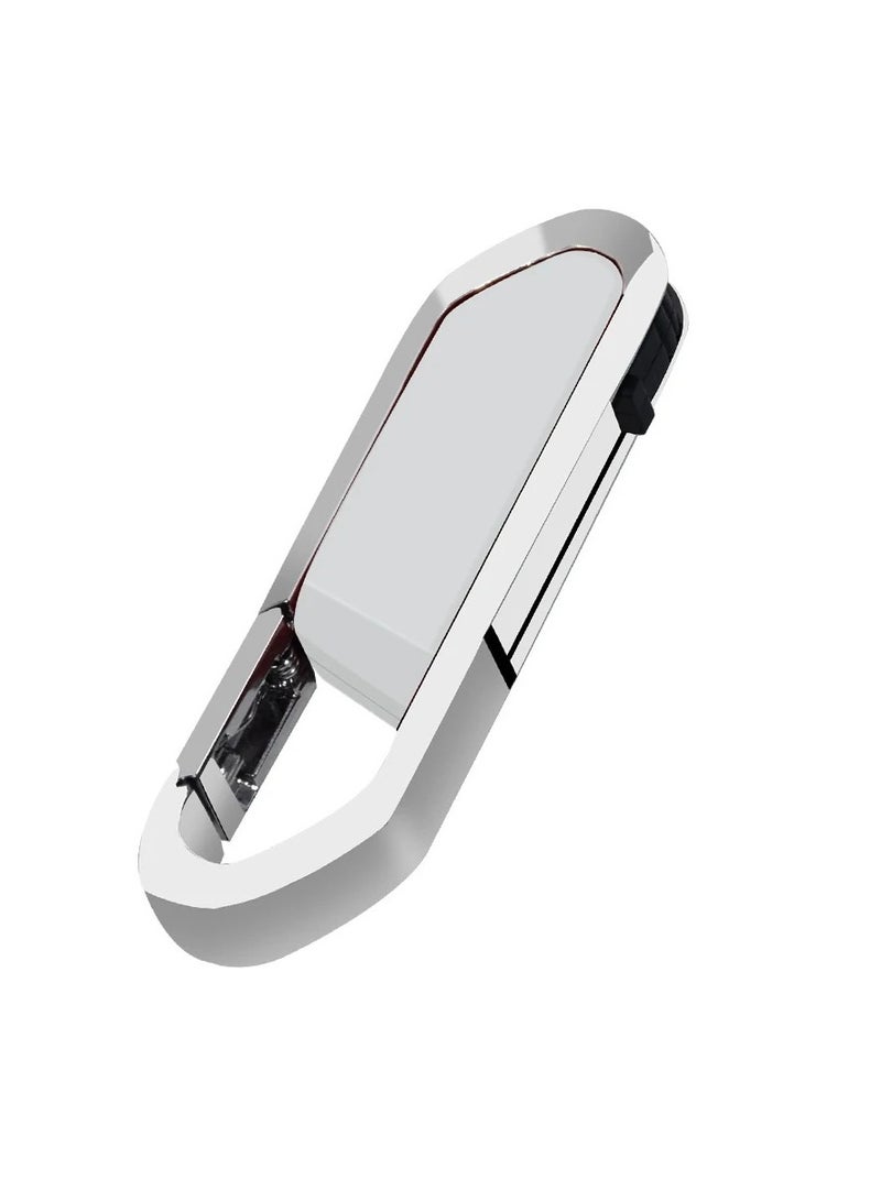 AROAQ USB Flash Drive, Portable Metal Thumb Drive with Keychain, USB 2.0 Flash Drive Memory Stick, Convenient and Fast Pen Thumb U Disk for External Data Storage, (1pc 2GB Silver)  - Image 1