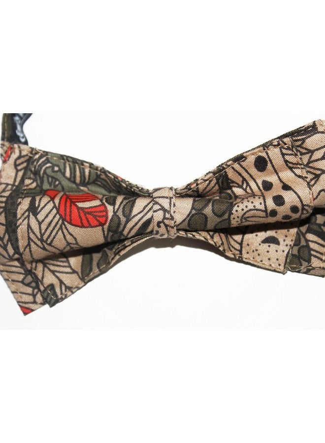 إيميلي بيتس طوق كلاب مع ربطة عنق على شكل فيونكة، طوق سريع الفك مطبوع عليه أزهار ناعم ومريح وقابل للتعديل للكلاب والقطط الصغيرة والمتوسطة والكبيرة (صغير، بني) - Image 3