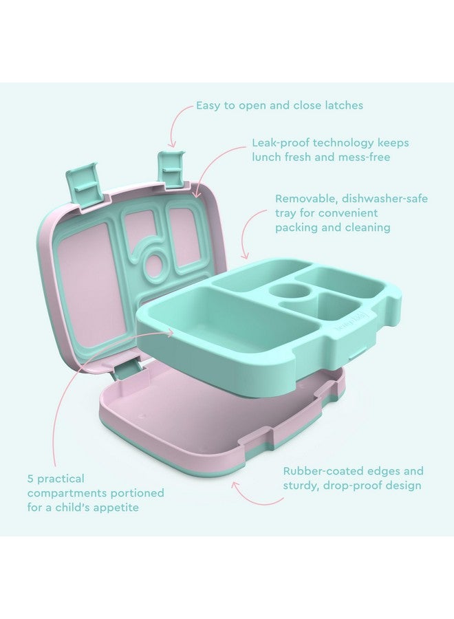 Bentgo Kids Prints Leak-Proof, 5-Compartment Bento-Style Kids Lunch Box - Ideal Portion Sizes for Ages 3-7, Durable, Drop-Proof, Dishwasher Safe, & Made with BPA-Free Materials (Leopard) - Image 4