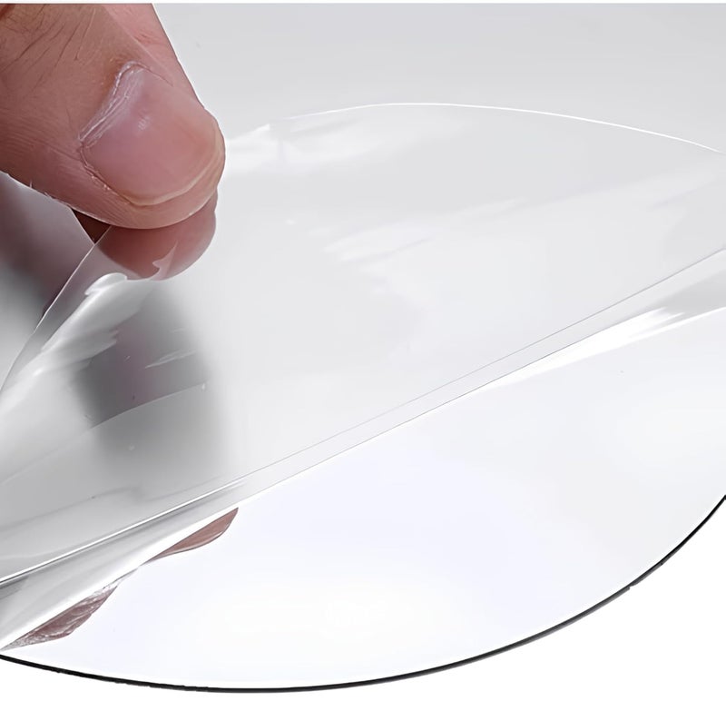 Fliptic Unframed Oval Shape Adhesive Mirror Sticker for Wall On Tiles Bedroom Living Room Basin Mirror Bathroom Wall Mirror Both Side Sticker Acrylic Wall Mirror Full Length, Silver - Image 5