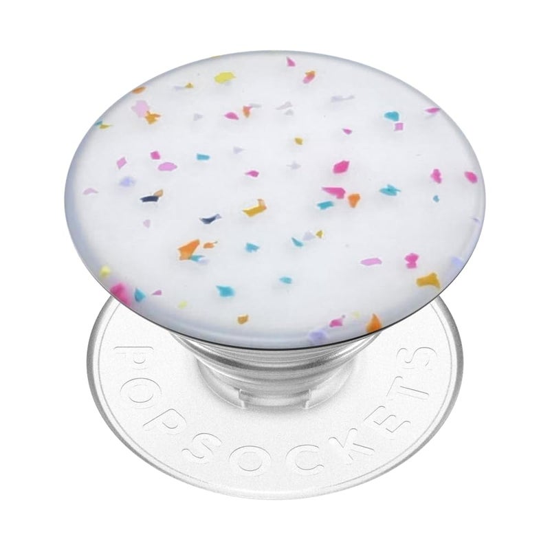 PopSockets Adhesive Phone Grip, Holder, Phone Stand, Rainbow - Circus Regrind White - Image 1