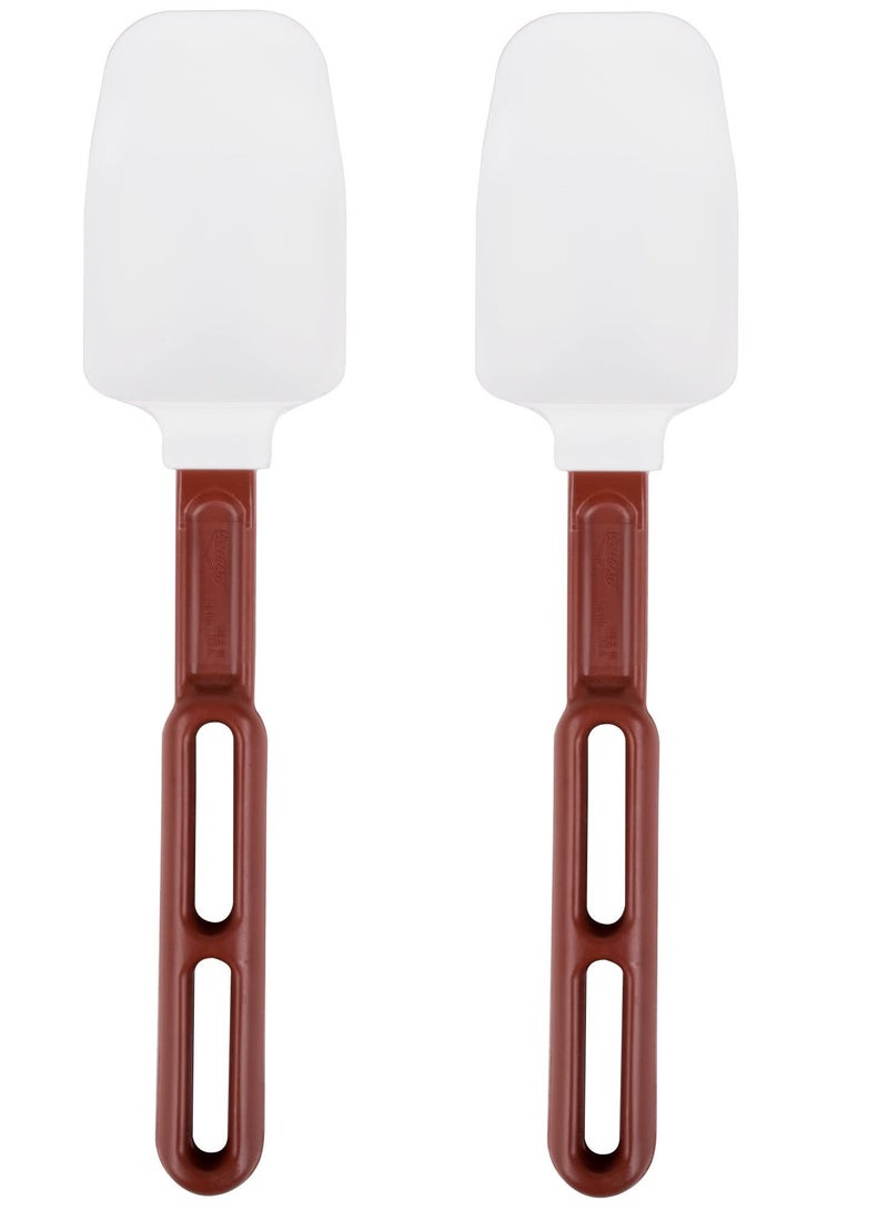 Vollrath 58110 High-Temp Spatula SoftSpoons  Set of 2 (10-Inch  Silicone Spoon Blade) White