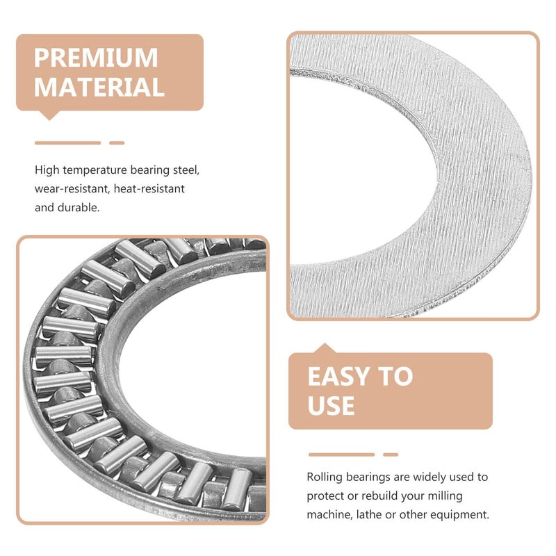 Heavy Duty Thrust Needle Roller Bearings with Washers Set of 4 for Agricultural Machinery - Image 4