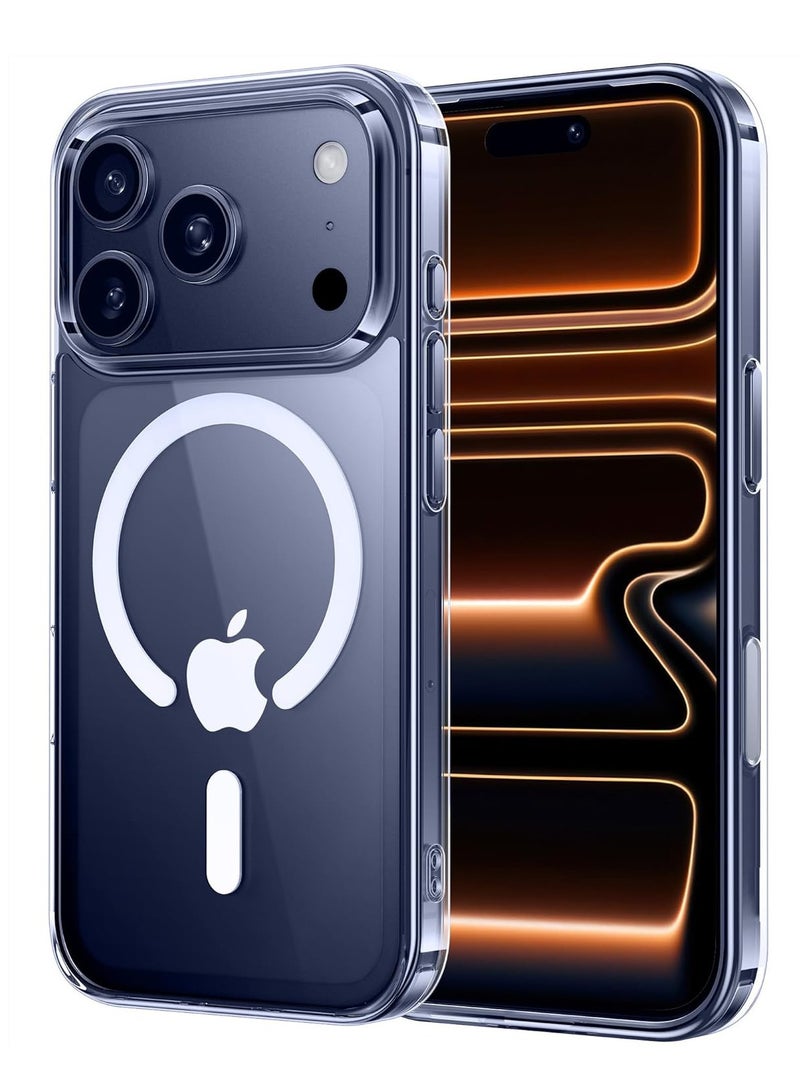 بورتوني جراب iPhone 17 Pro، غطاء مغناطيسي شفاف لهاتف iPhone 17 Pro، جراب هاتف واقٍ مضاد للخدش والصدمات لهاتف iPhone 17 Pro مقاس 6.3 بوصة - Image 1