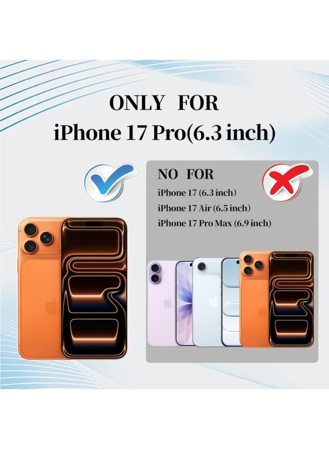 بورتوني جراب iPhone 17 Pro، غطاء مغناطيسي شفاف لهاتف iPhone 17 Pro، جراب هاتف واقٍ مضاد للخدش والصدمات لهاتف iPhone 17 Pro مقاس 6.3 بوصة - Image 2