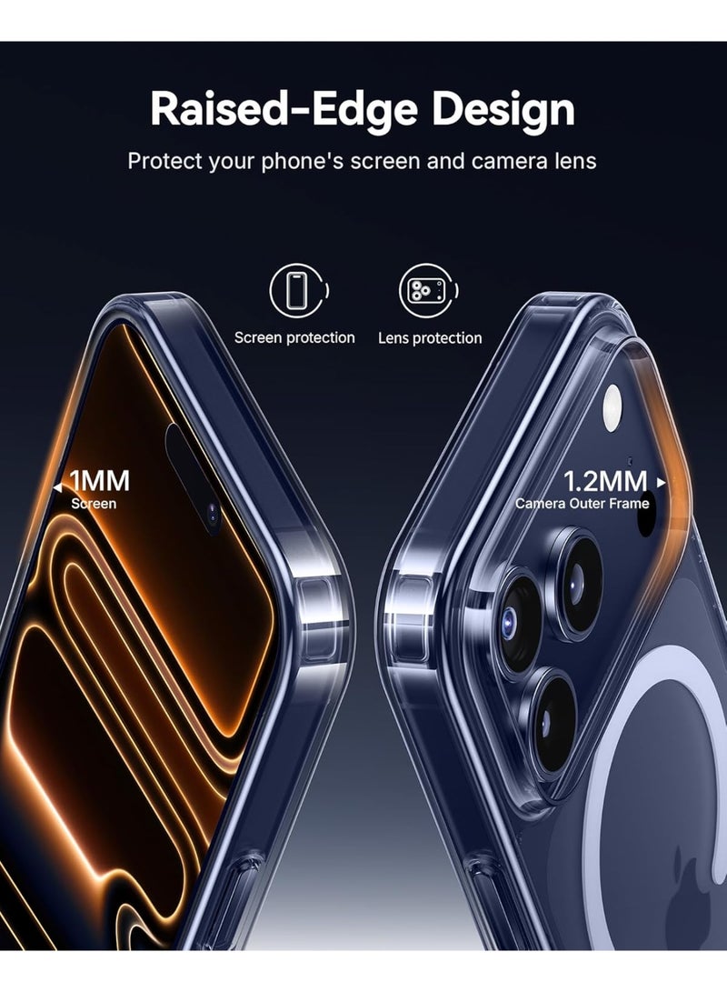 بورتوني جراب iPhone 17 Pro، غطاء مغناطيسي شفاف لهاتف iPhone 17 Pro، جراب هاتف واقٍ مضاد للخدش والصدمات لهاتف iPhone 17 Pro مقاس 6.3 بوصة - Image 3